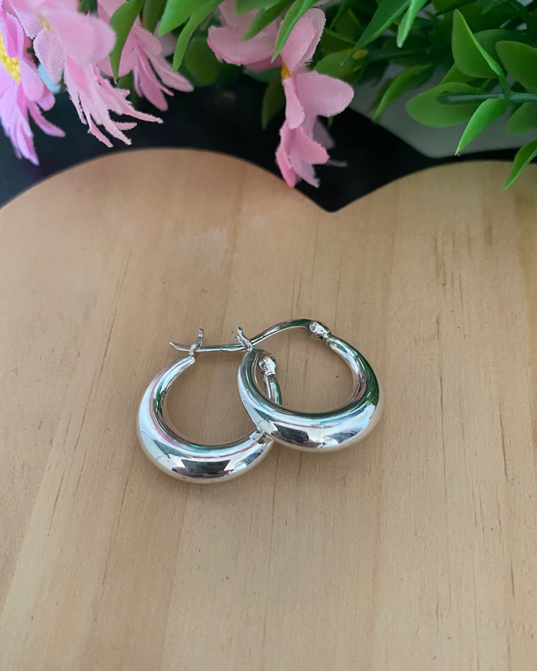 PENDIENTES ARO GLOBO PLATA DE LEY