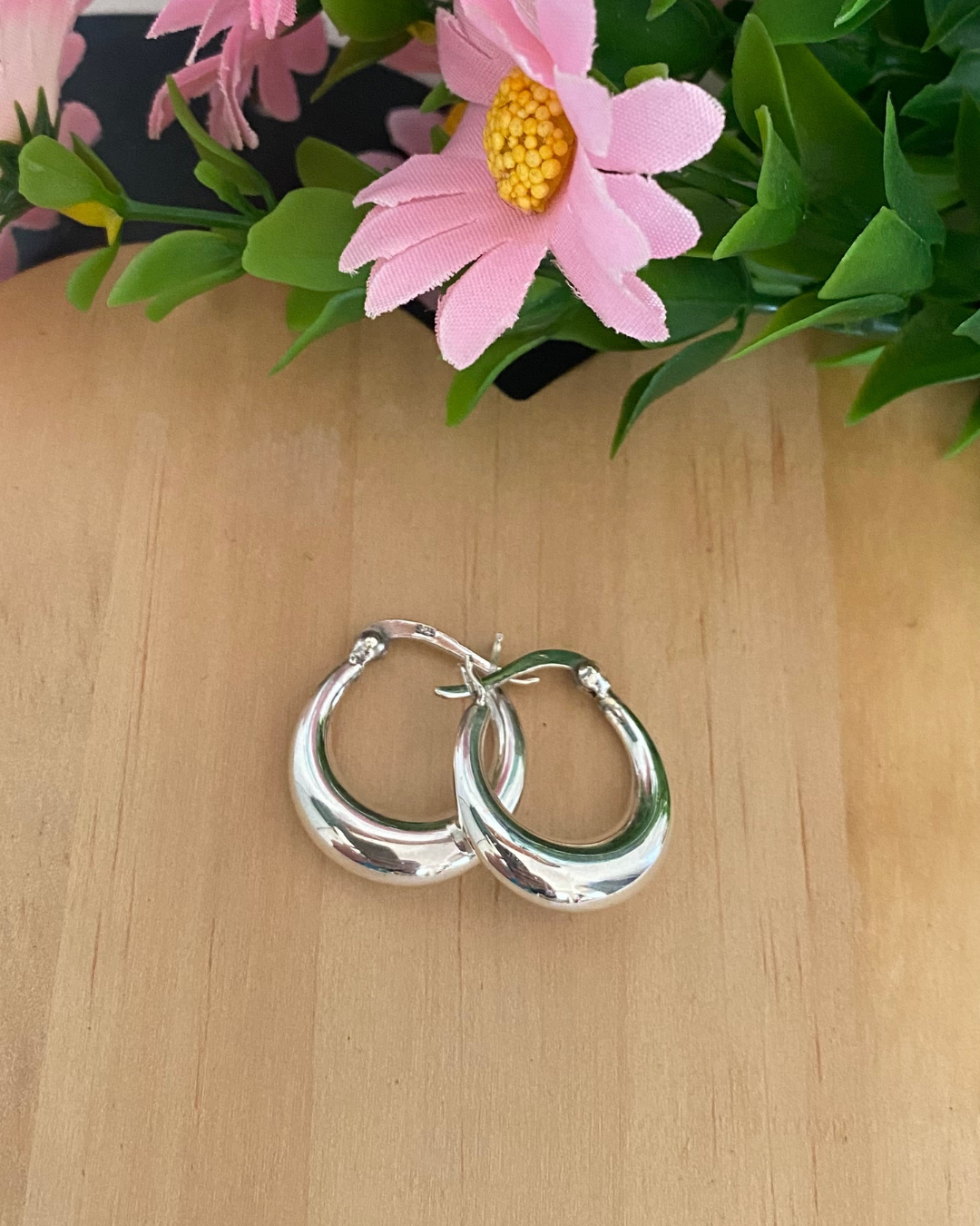 PENDIENTES ARO GLOBO PLATA DE LEY