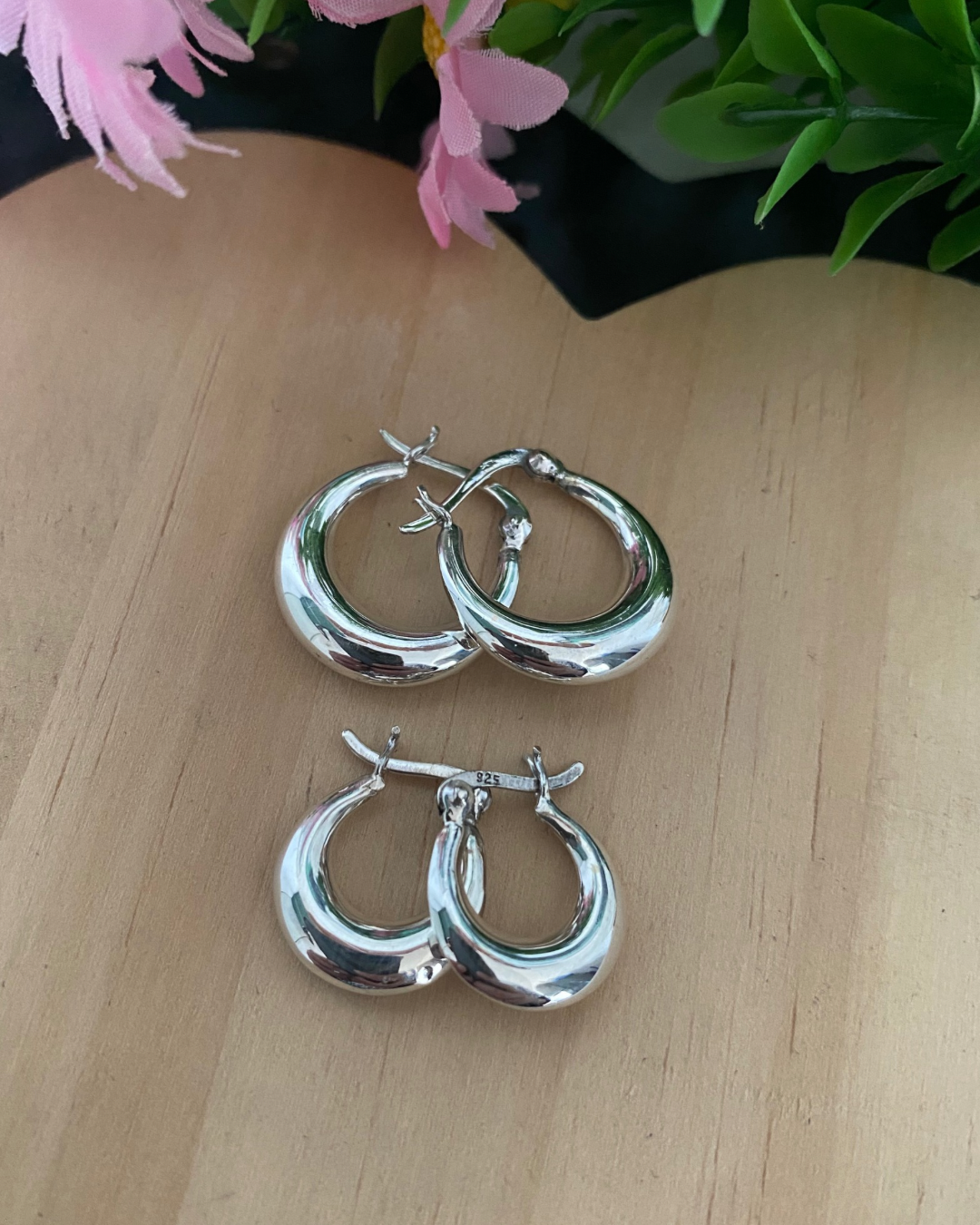 PENDIENTES ARO GLOBO PLATA DE LEY