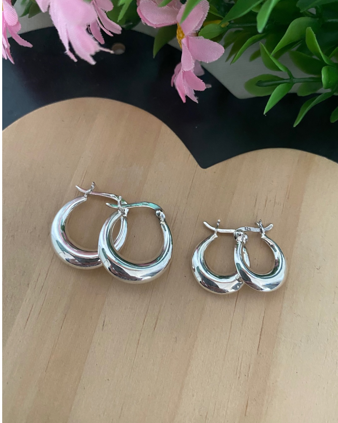 PENDIENTES ARO GLOBO PLATA DE LEY