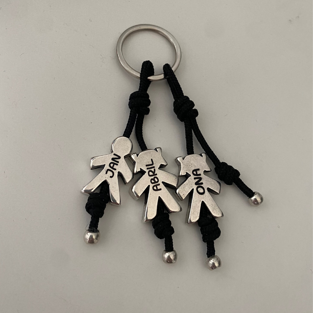 LLAVERO SILUETA BAÑO PLATA