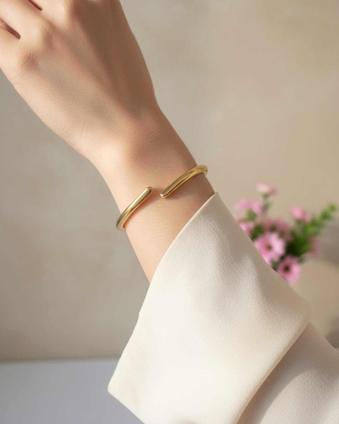 BRAZALETE IMPERIO LATÓN BAÑO ORO