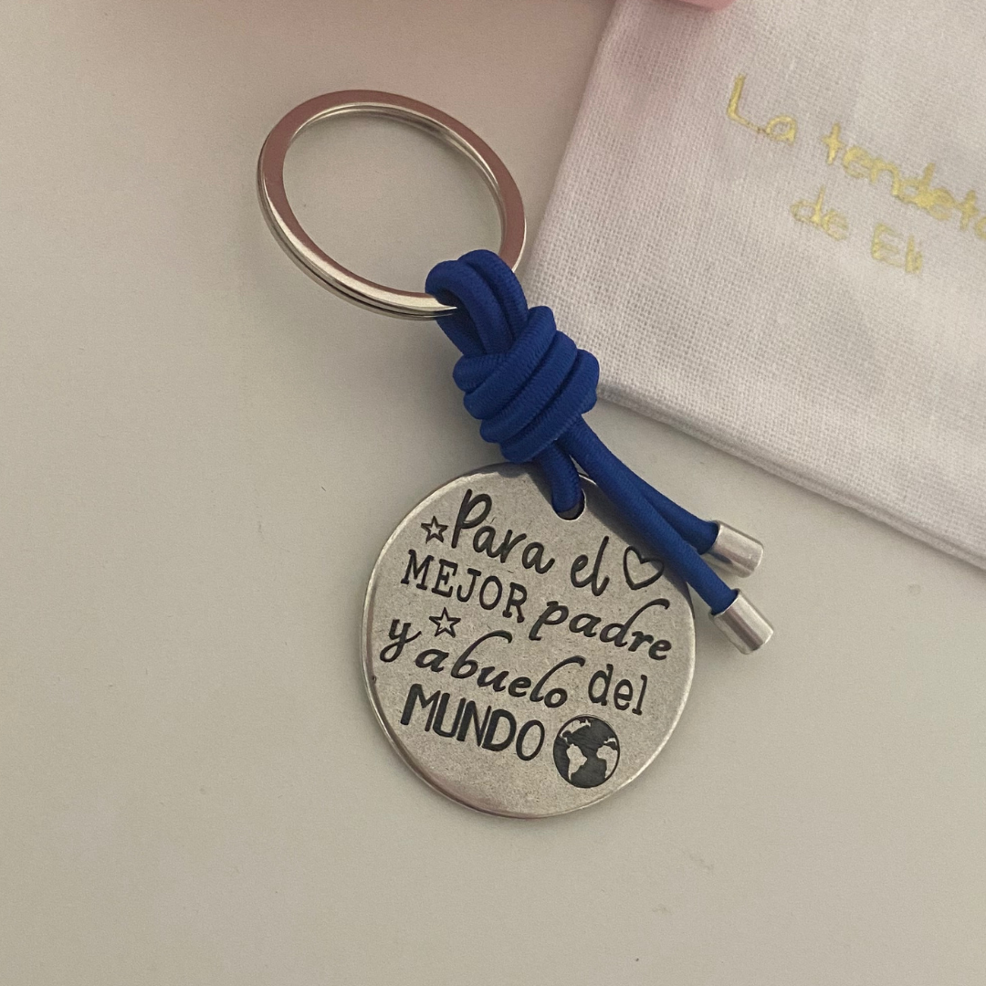 LLAVERO REDONDO BAÑO PLATA