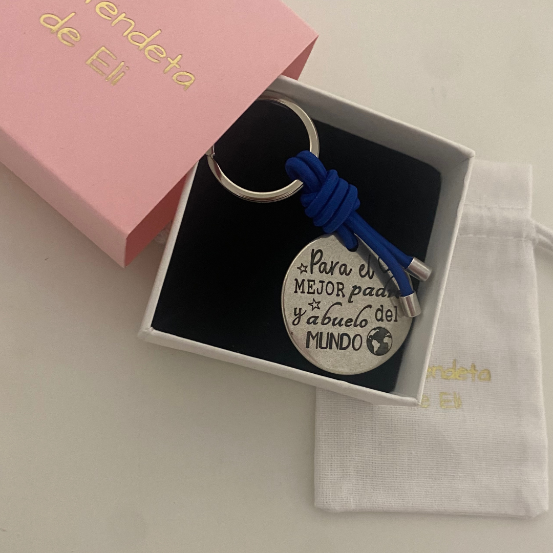 LLAVERO REDONDO BAÑO PLATA