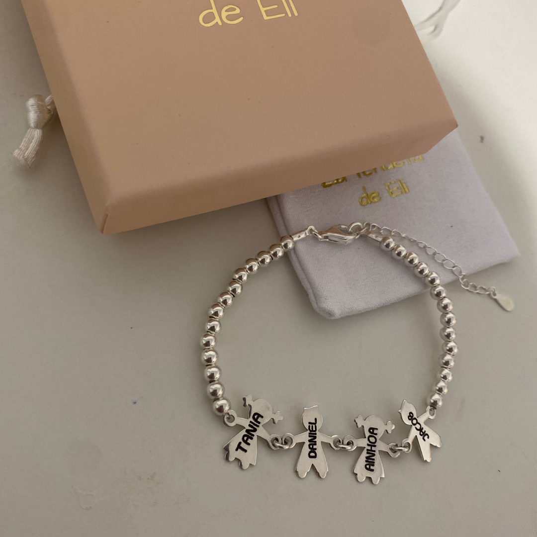 PULSERA BOLAS NIÑOS PLATA DE LEY