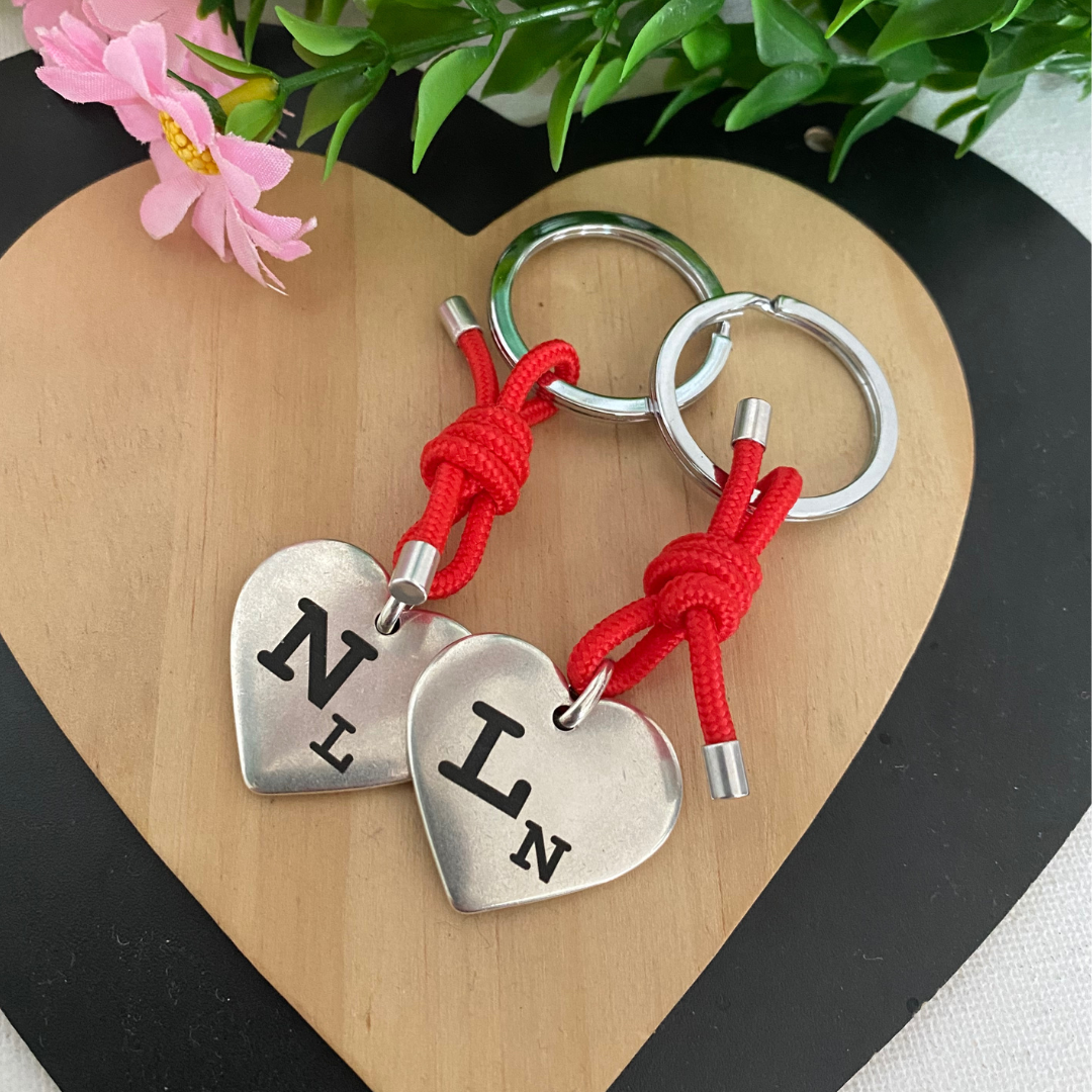 LLAVERO CORAZÓN BAÑO PLATA