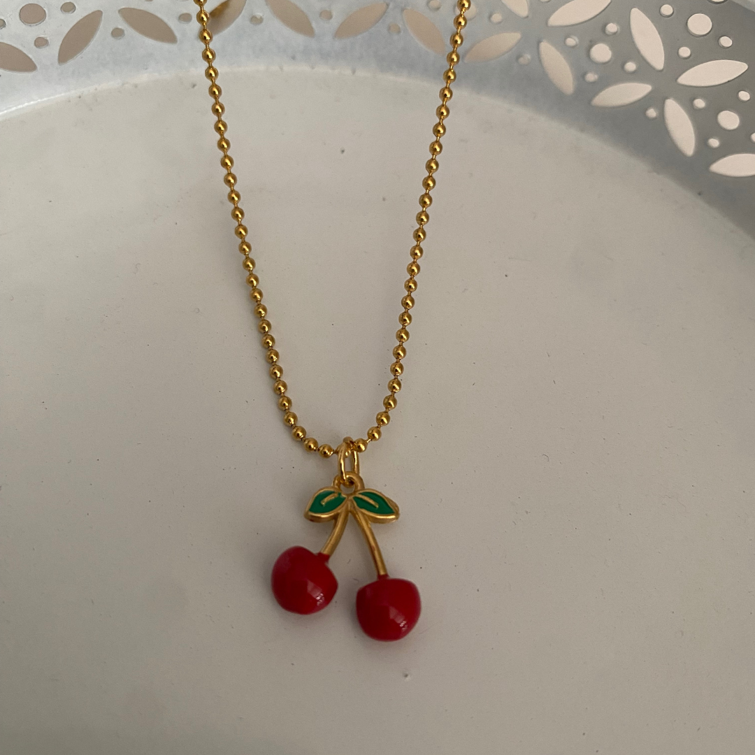 COLLAR CEREZAS ACERO