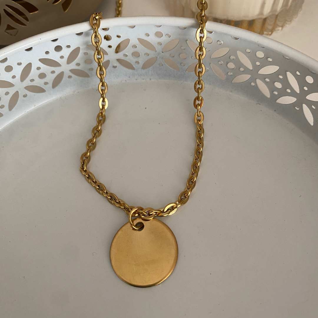 COLLAR ACERO MEDALLA