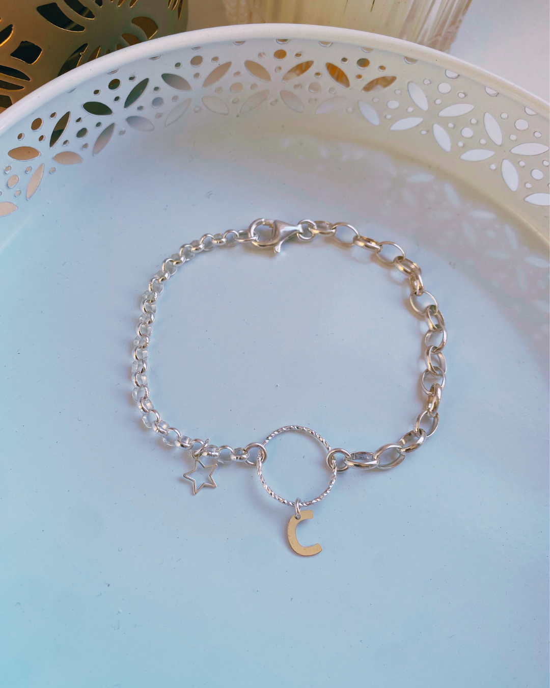 PULSERA INICIAL PLATA DE LEY