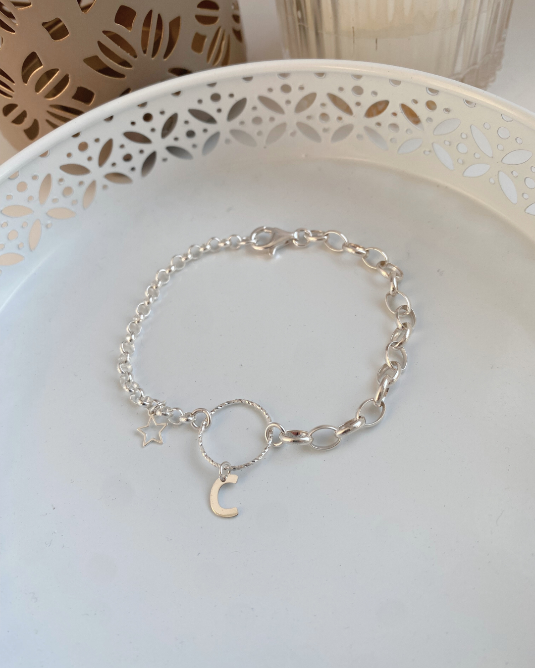 PULSERA INICIAL PLATA DE LEY