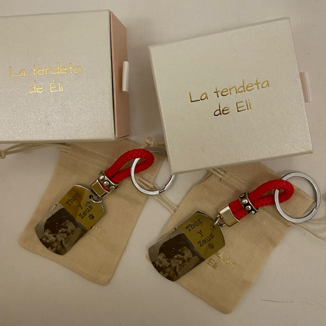 LLAVERO CUERDA BAÑO PLATA