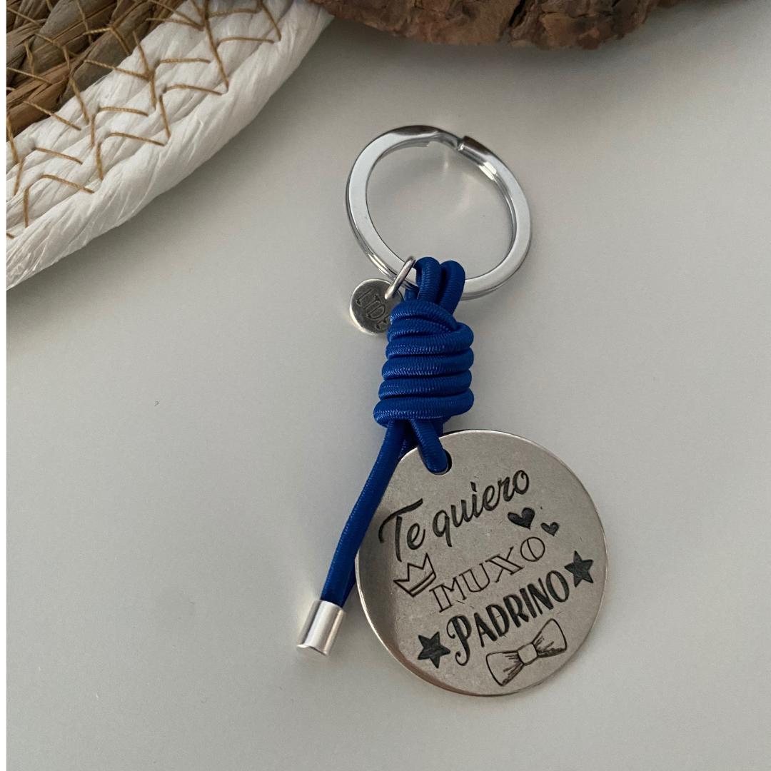 LLAVERO REDONDO BAÑO PLATA