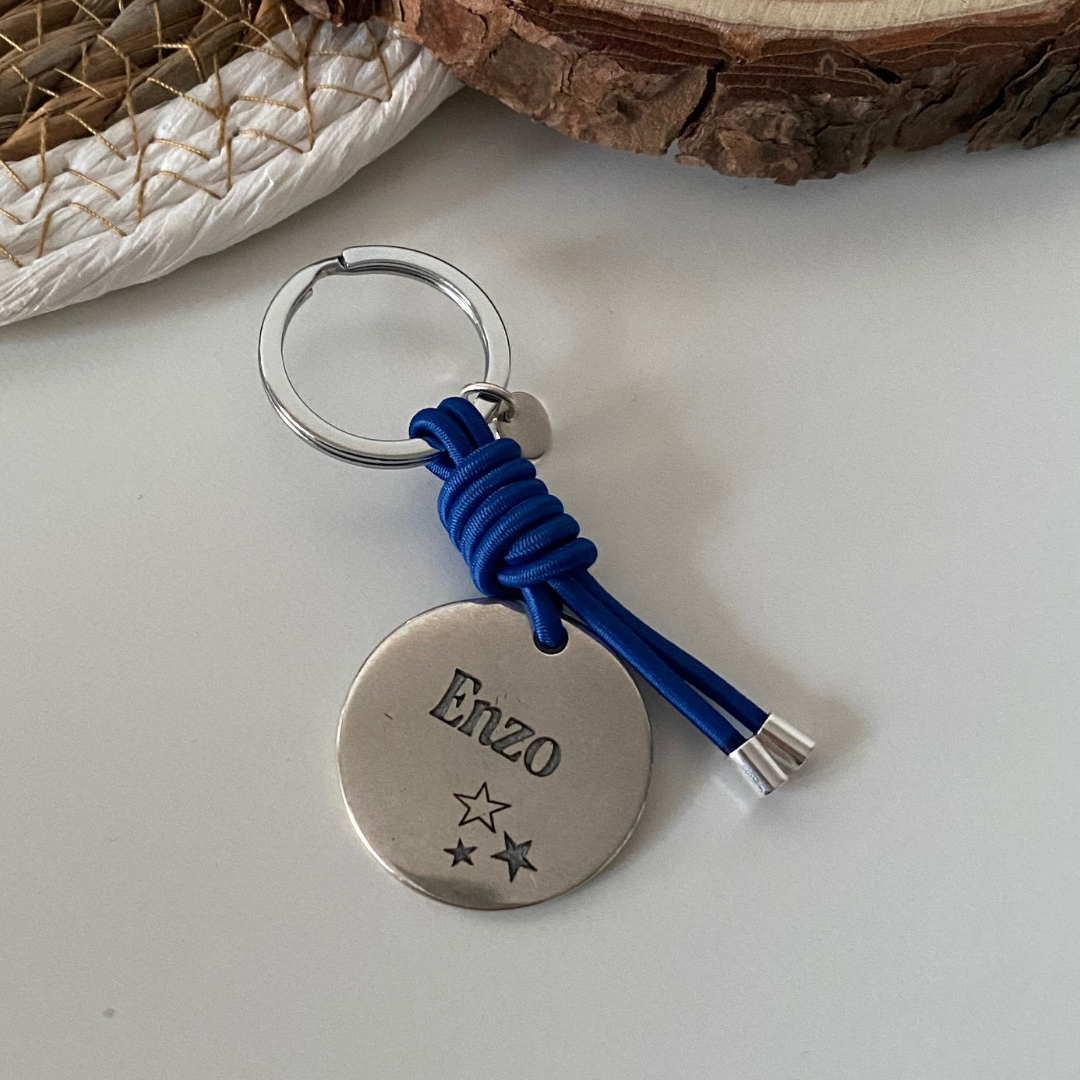 LLAVERO REDONDO BAÑO PLATA