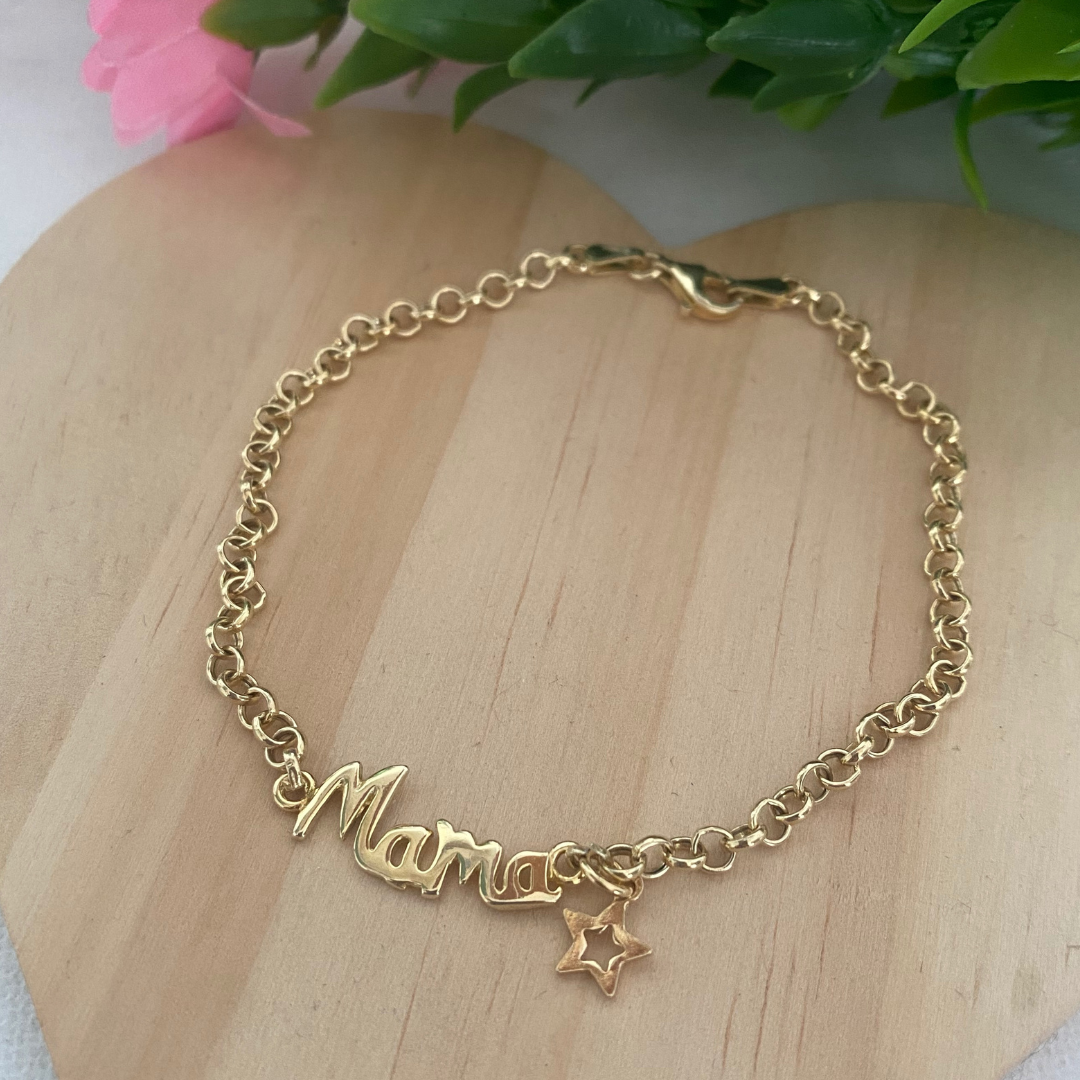 PULSERA MAMÁ PLATA LEY