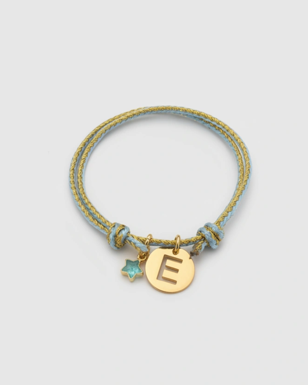 PULSERA LETRA PLATA DE LEY BAÑO ORO