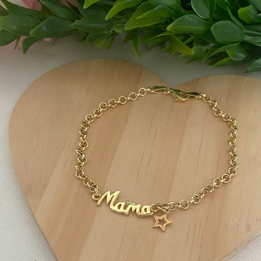PULSERA MAMÁ PLATA LEY