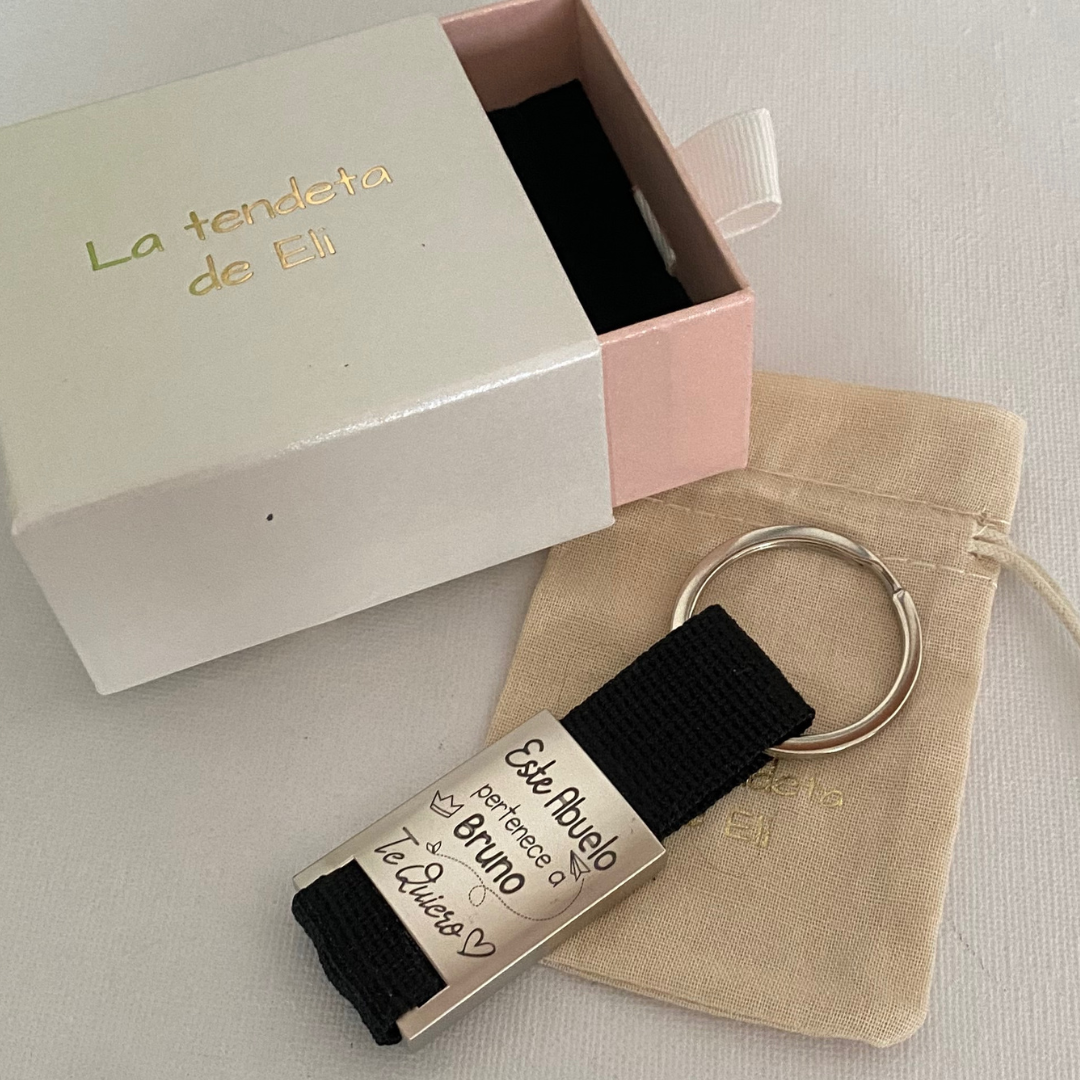 LLAVERO CORREA BAÑO PLATA