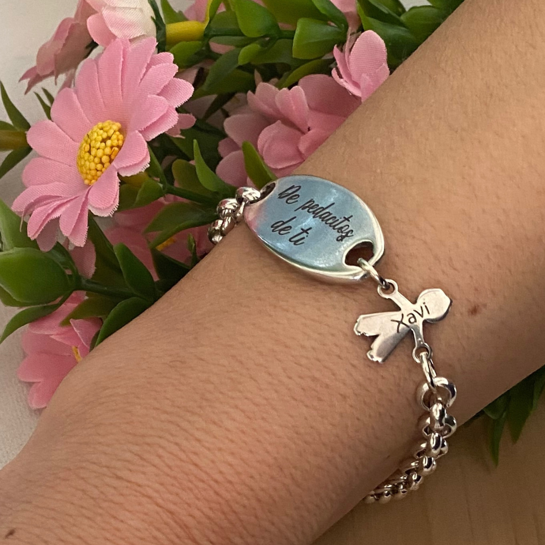 PULSERA ETERNAL BAÑO PLATA