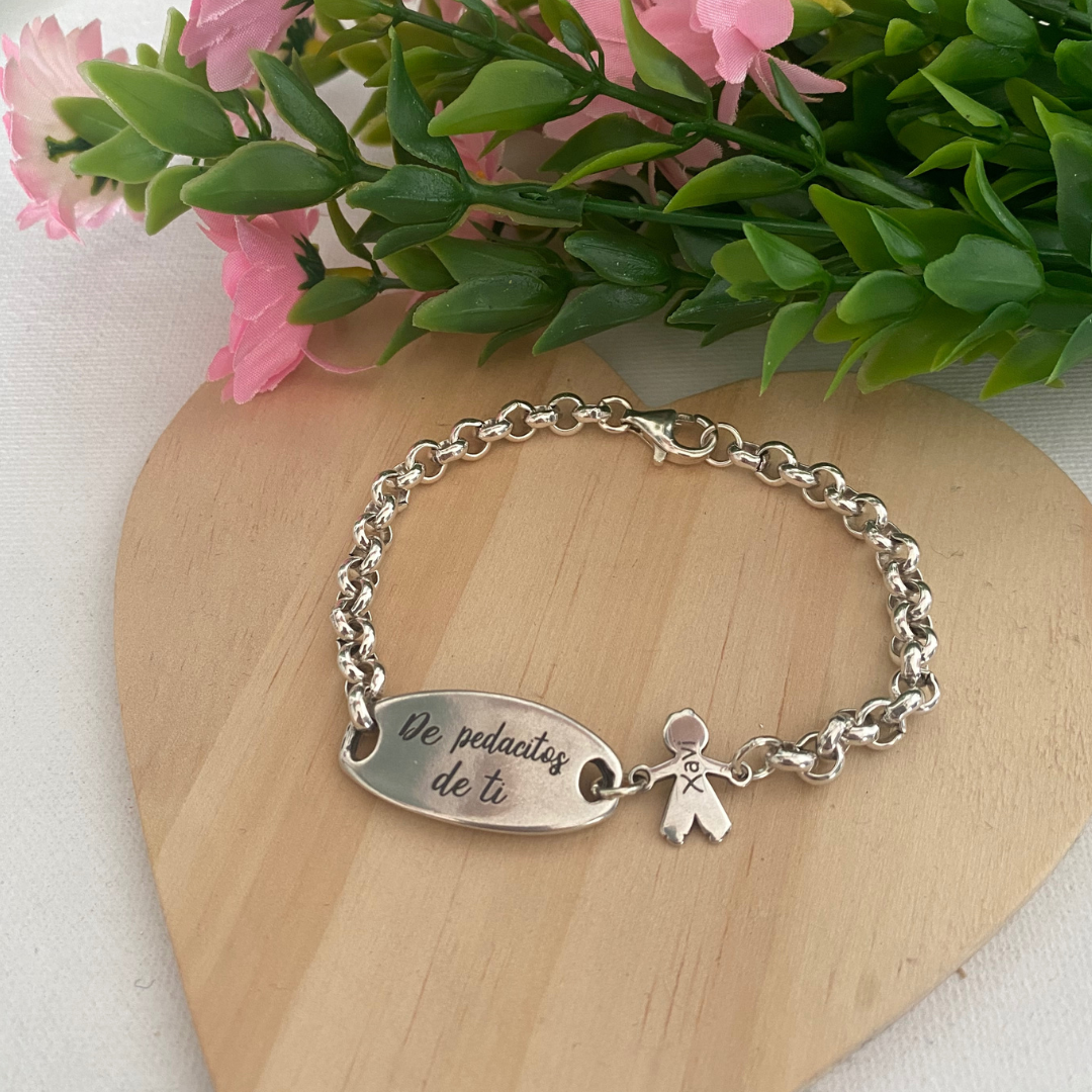 PULSERA ETERNAL BAÑO PLATA