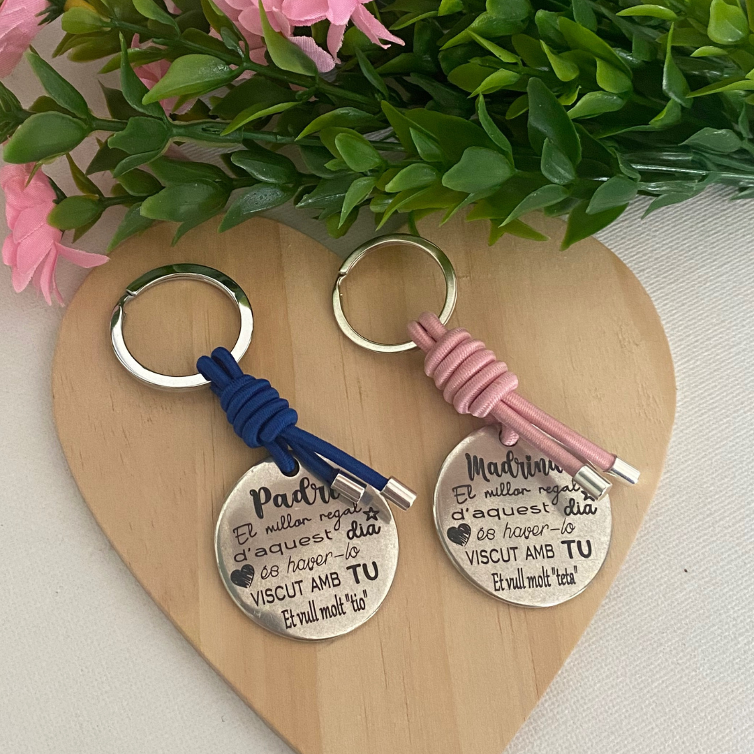 LLAVERO REDONDO BAÑO PLATA