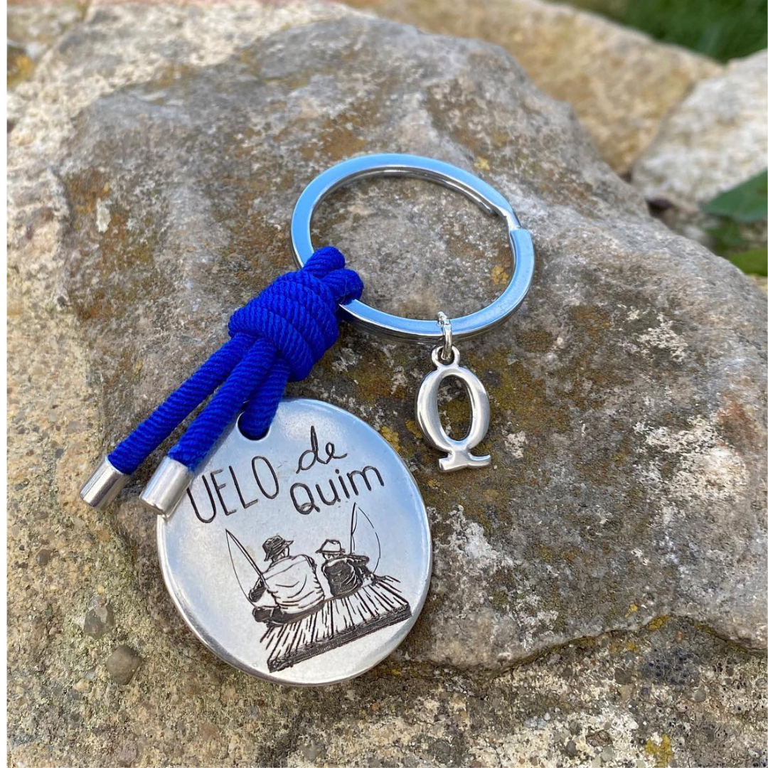 LLAVERO REDONDO BAÑO PLATA