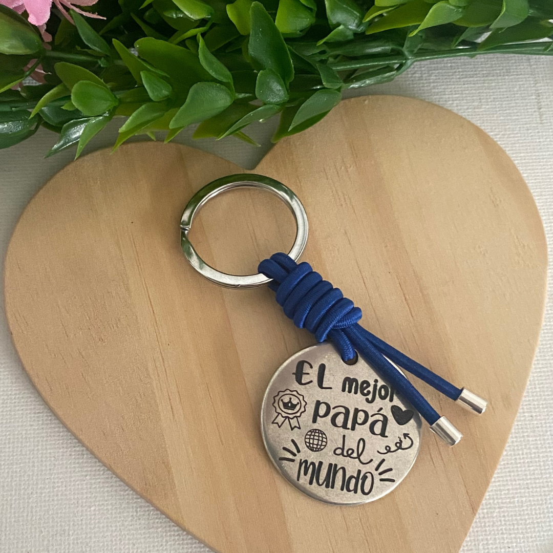 LLAVERO REDONDO BAÑO PLATA