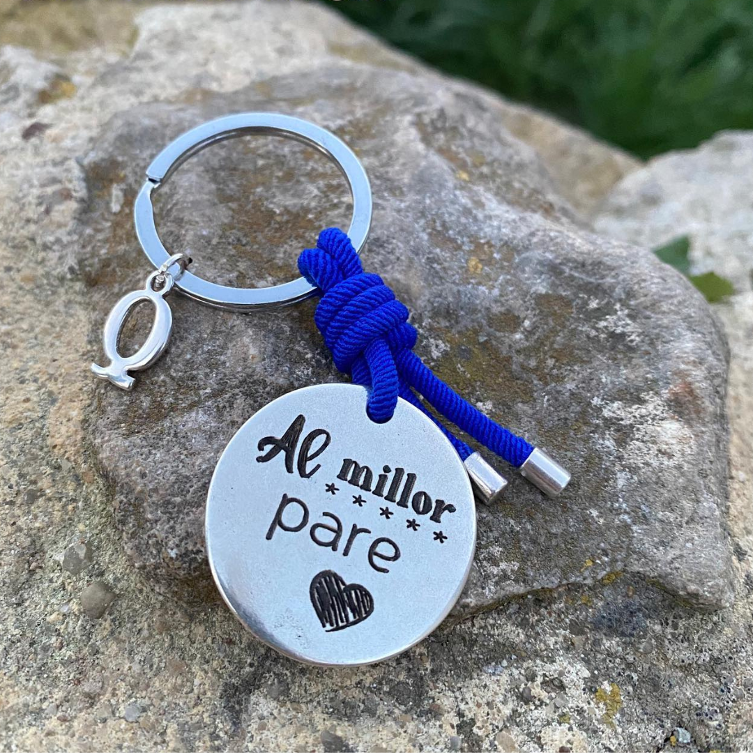 LLAVERO REDONDO BAÑO PLATA