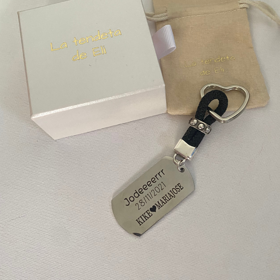 LLAVERO CUERDA BAÑO PLATA