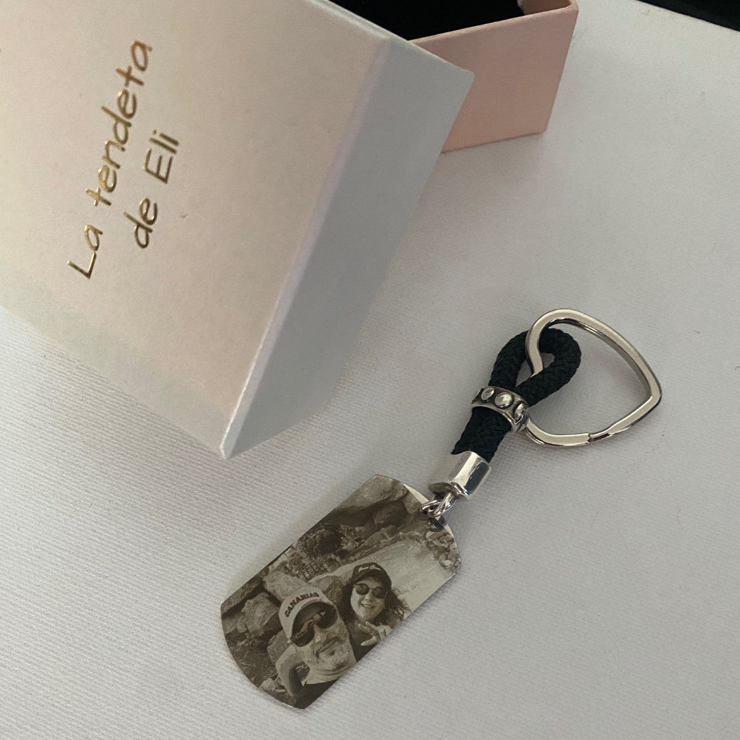 LLAVERO CUERDA BAÑO PLATA