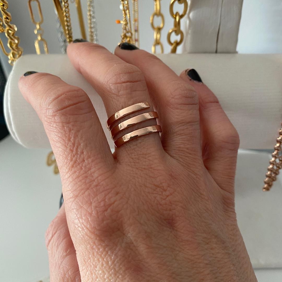 ANILLO ROSE TRIPLE