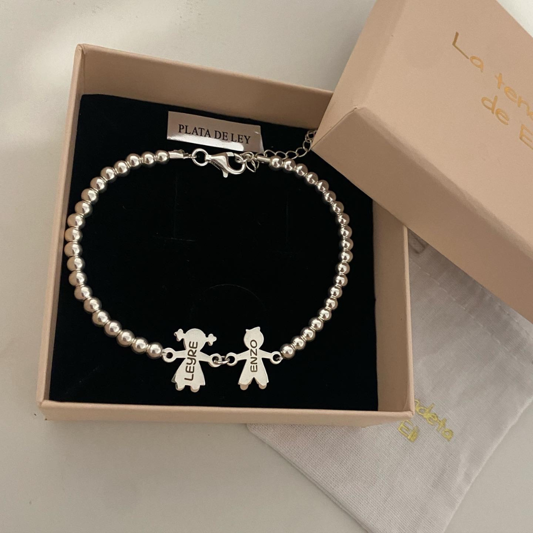 PULSERA BOLAS PLATA DE LEY