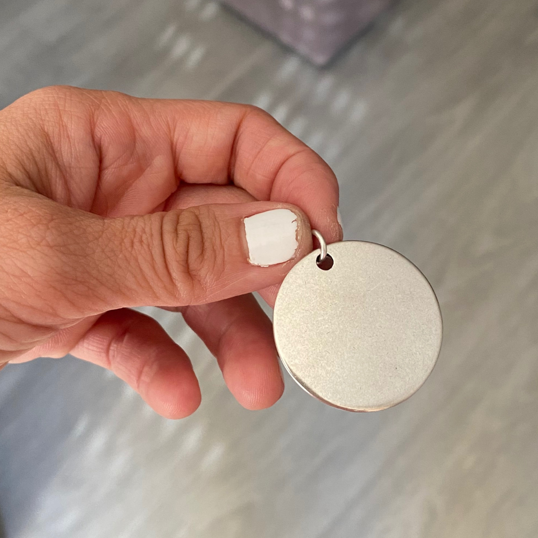 CHARM BASE 20MM BAÑO PLATA