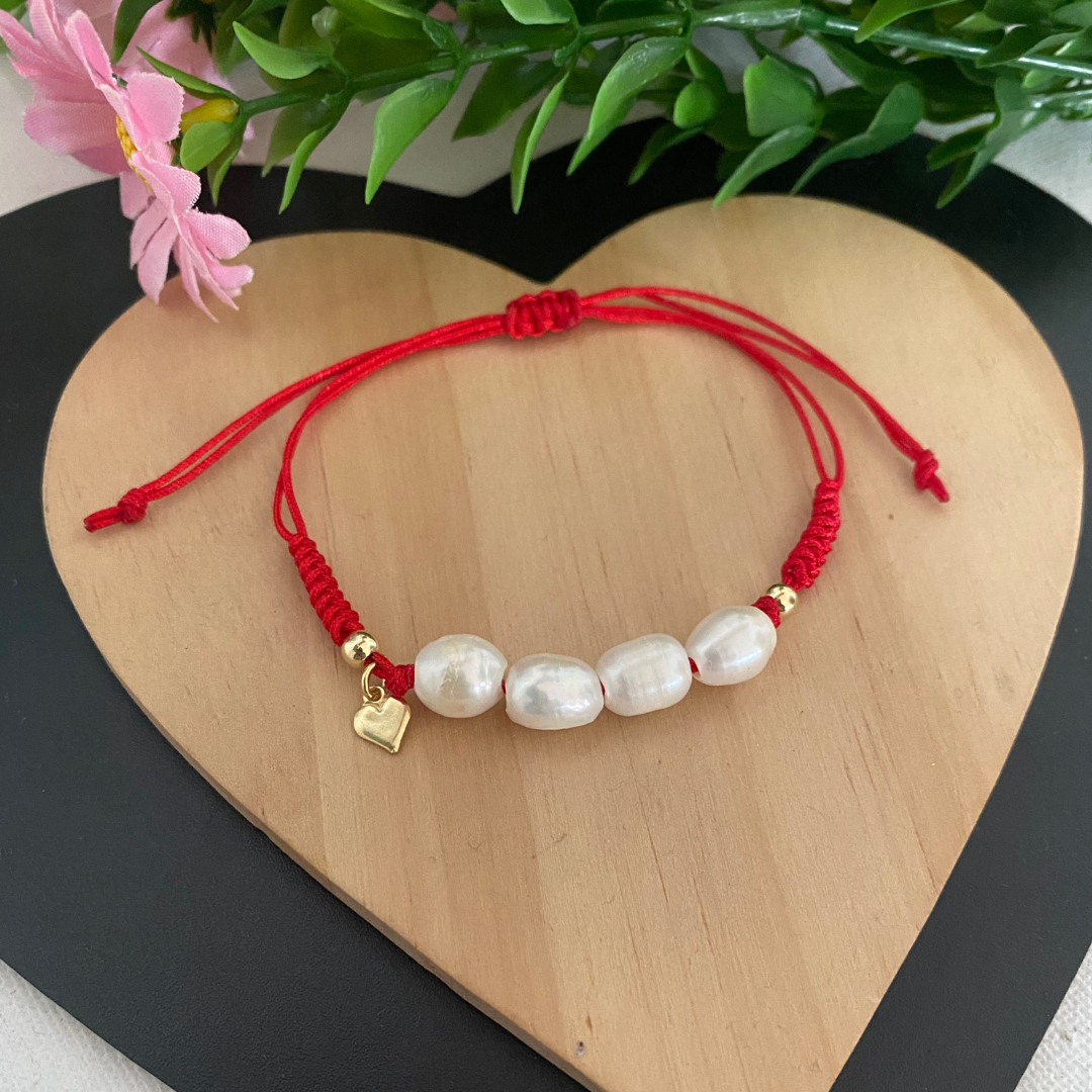 PULSERA PERLAS Y PLATA DE LEY BAÑO ORO