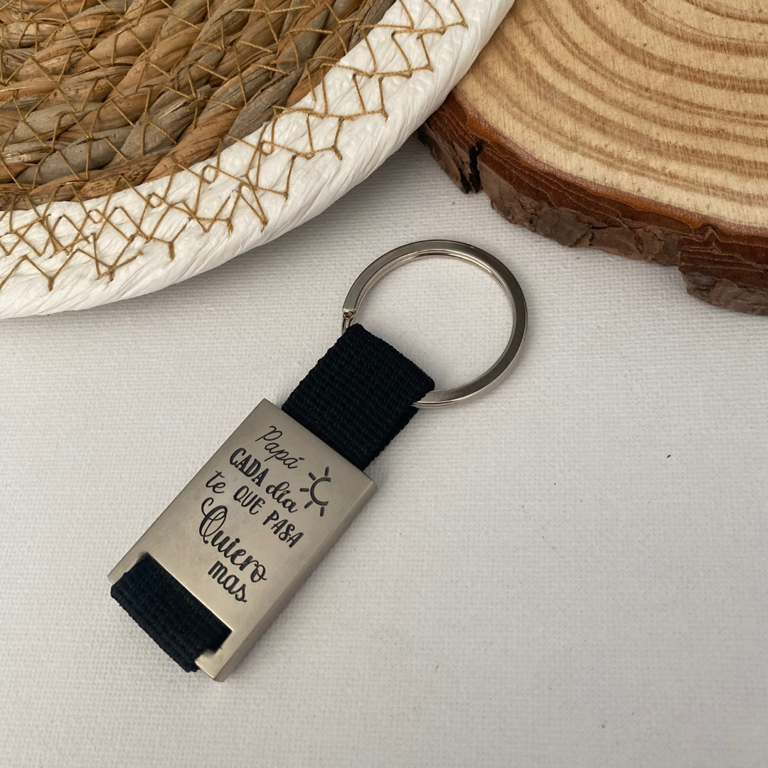 LLAVERO CORREA BAÑO PLATA