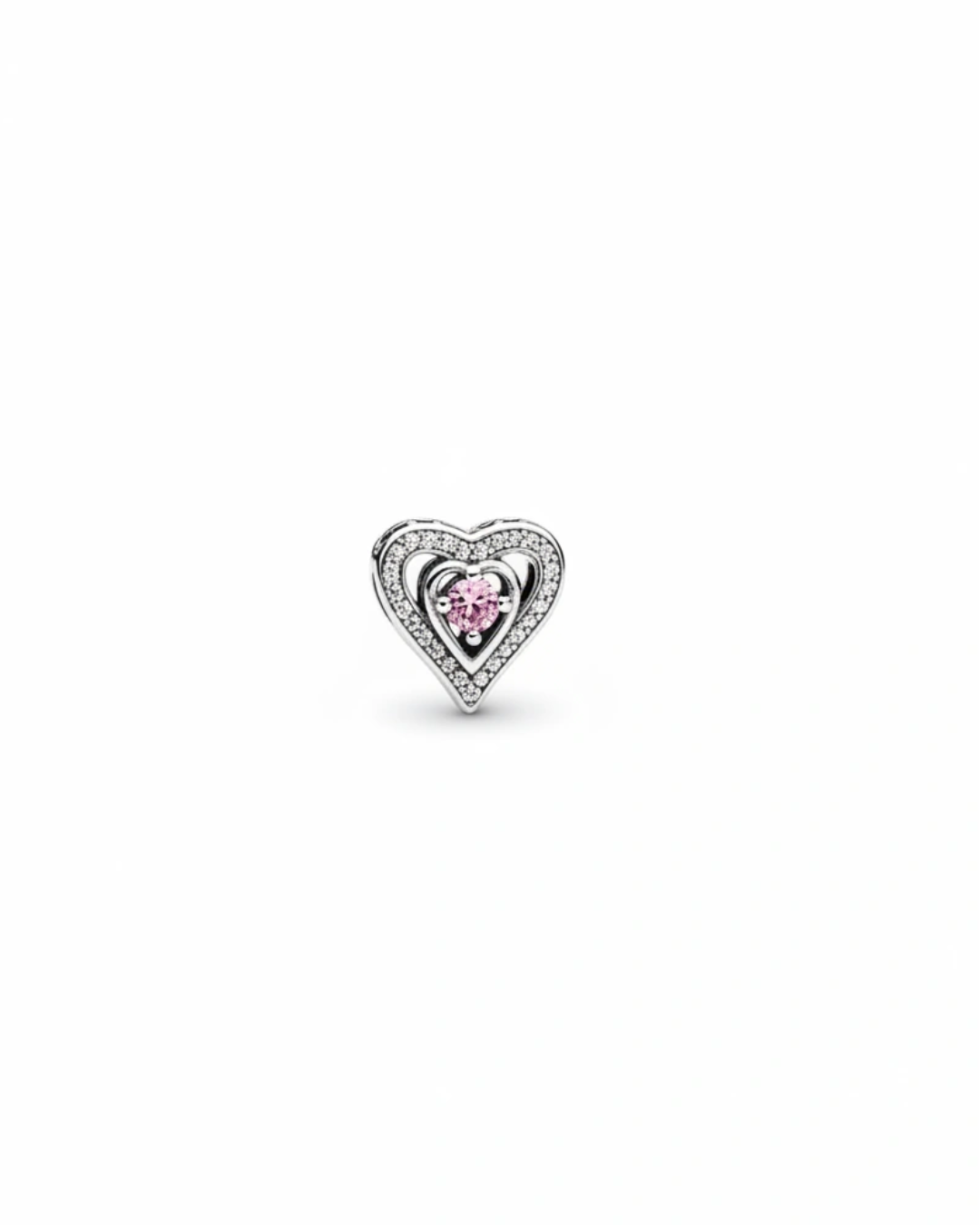 CHARM CORAZÓN PIEDRA PLATA DE LEY