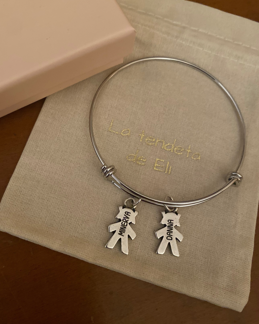 PULSERA RÍGIDA NIÑOS BAÑO PLATA