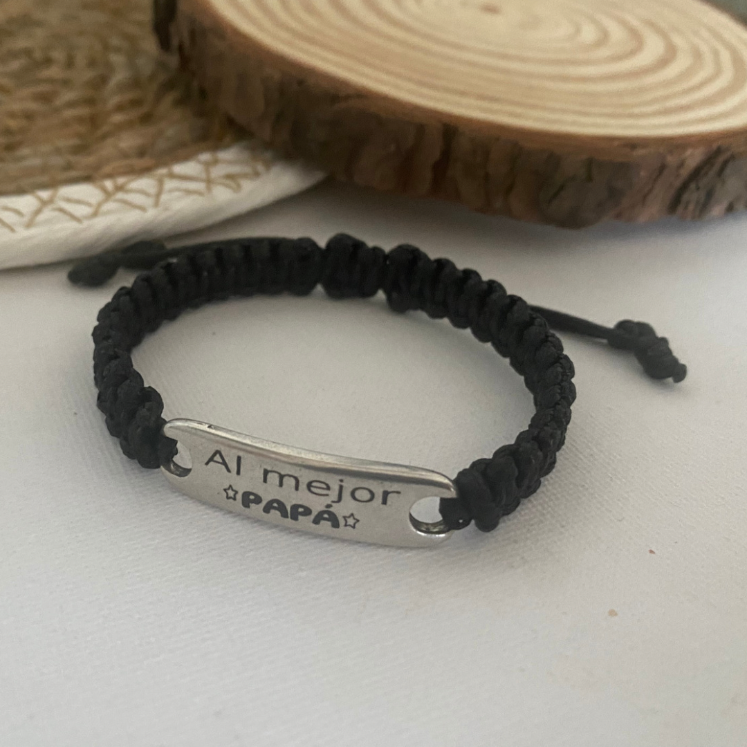 PULSERA ESCLAVA CORDÓN BAÑO PLATA