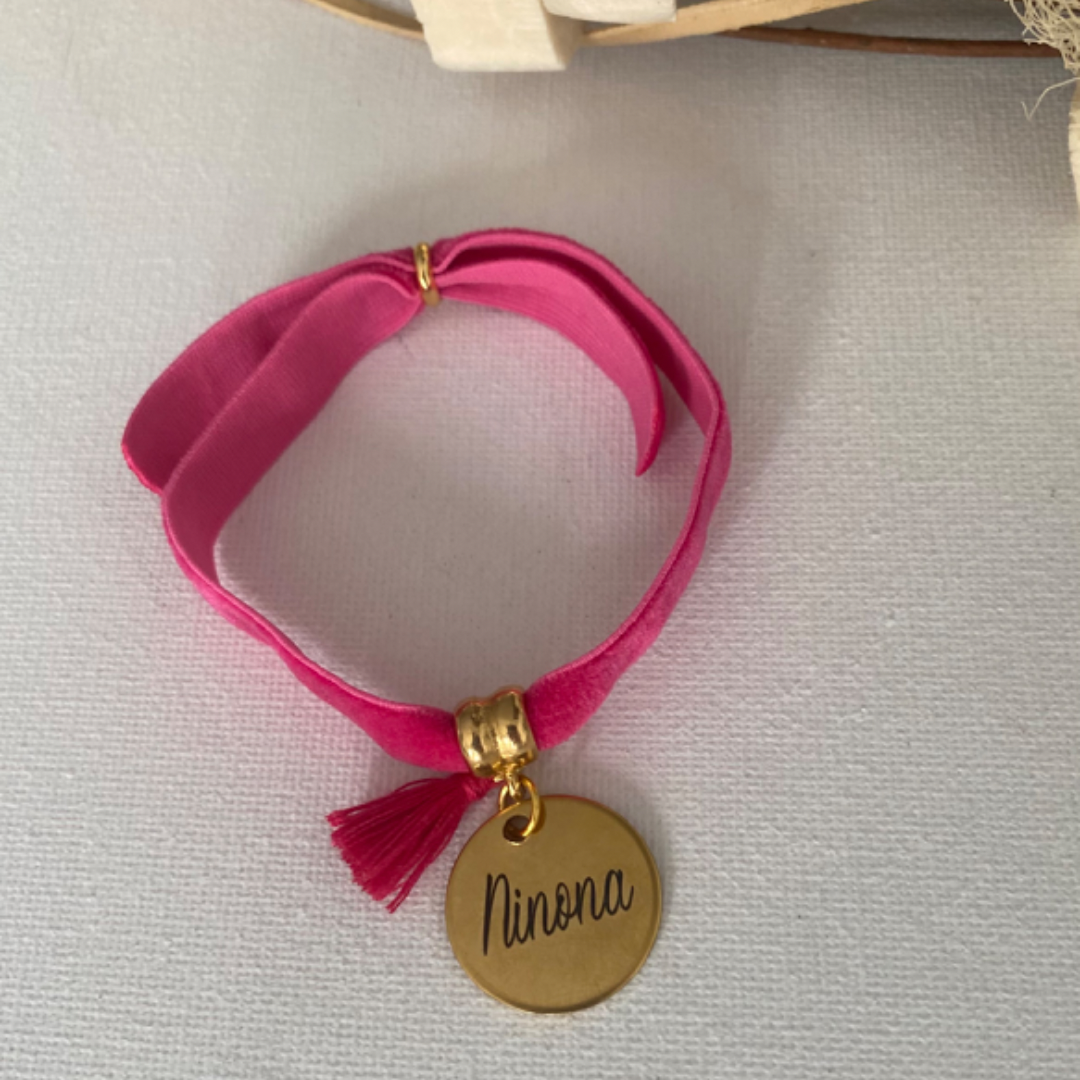 PULSERA TERCIOPELO ACERO