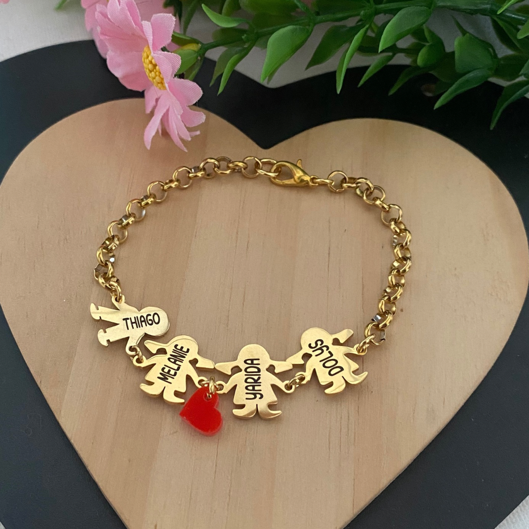 PULSERA NIÑOS ACERO BAÑO ORO