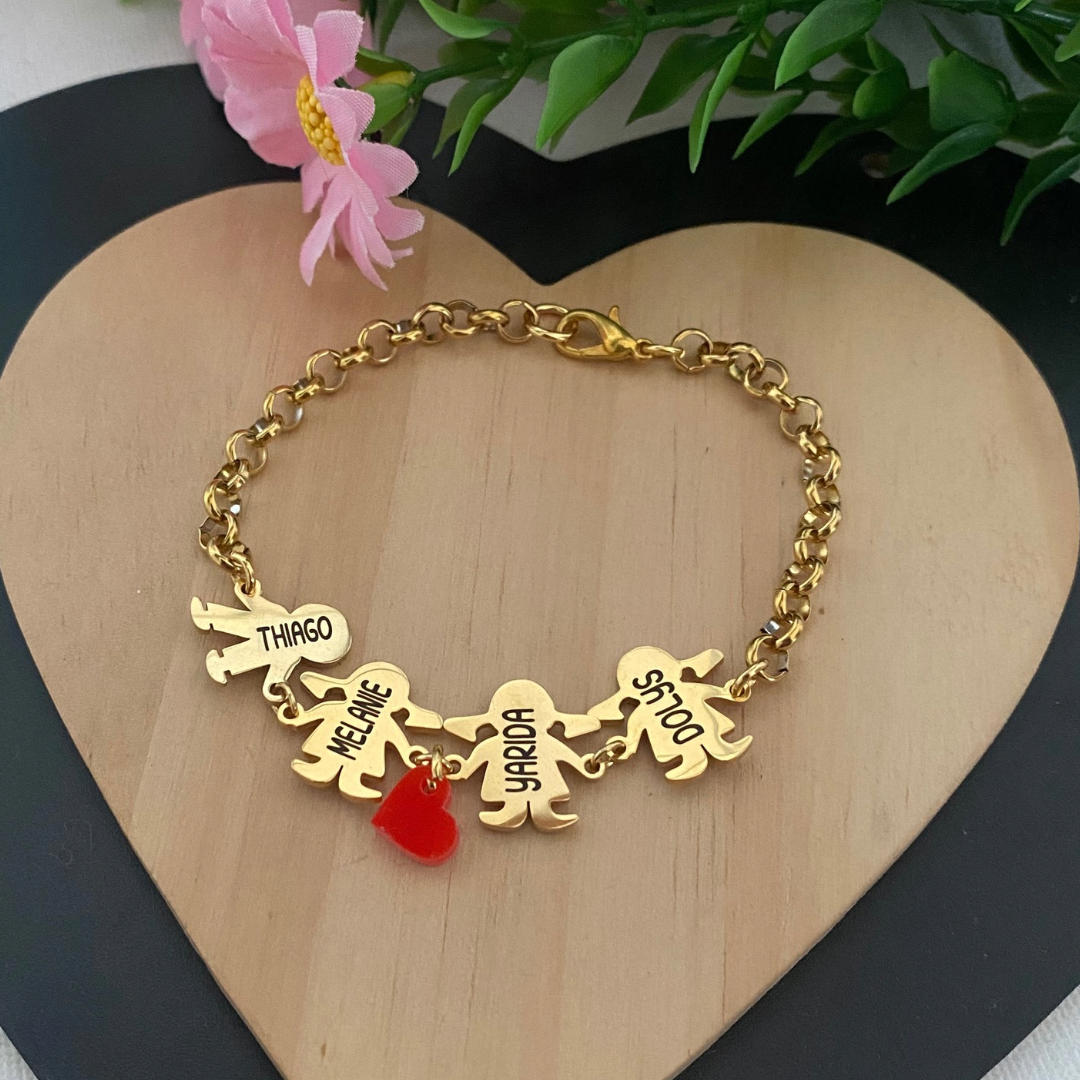 PULSERA NIÑOS ACERO BAÑO ORO
