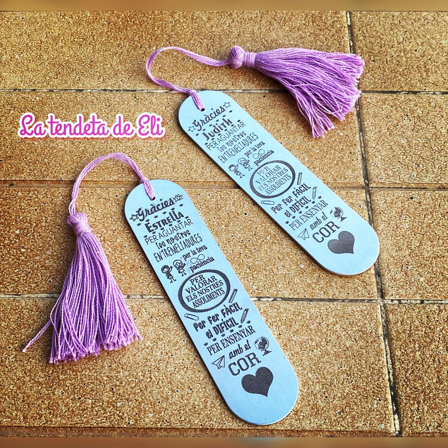 MARCAPÁGINAS BAÑO PLATA