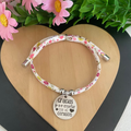 PULSERA TELA LIBERTY ACERO
