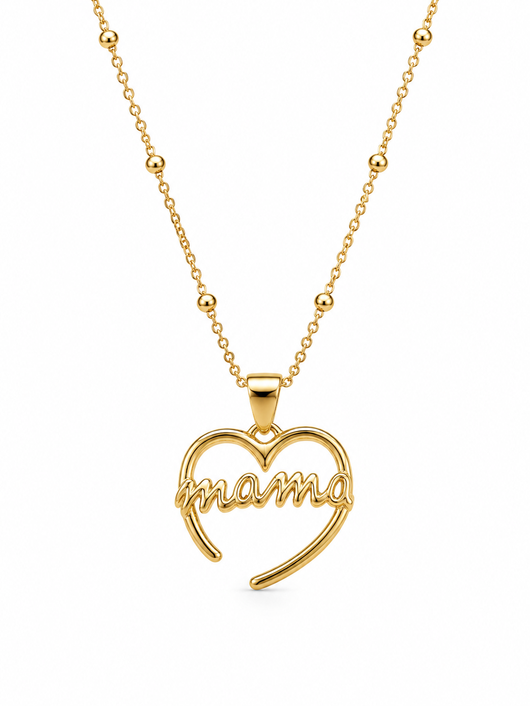 Collar Corazón Mamá – Plata de Ley 925