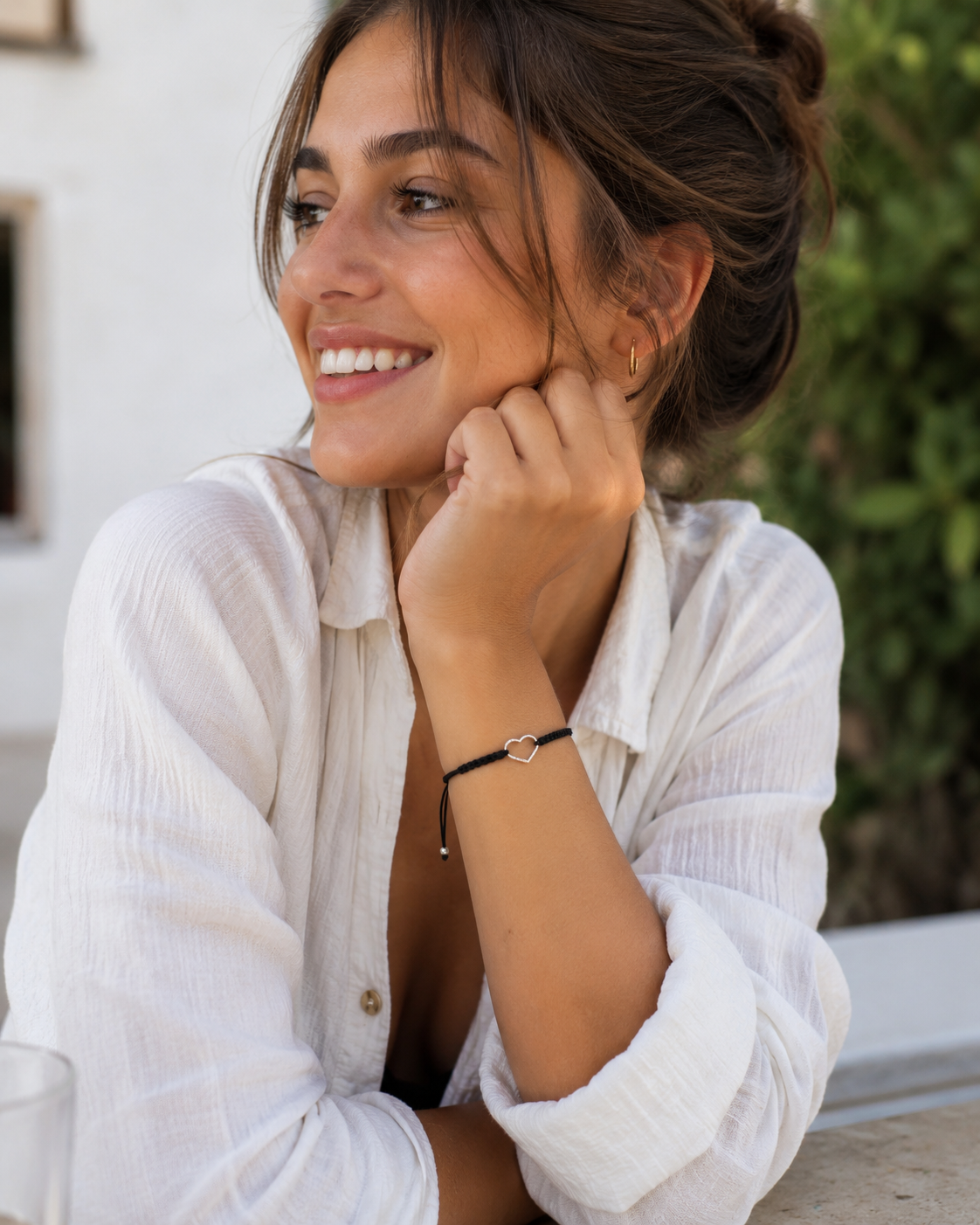 Pulsera de Macramé con Corazón – Plata de Ley 925