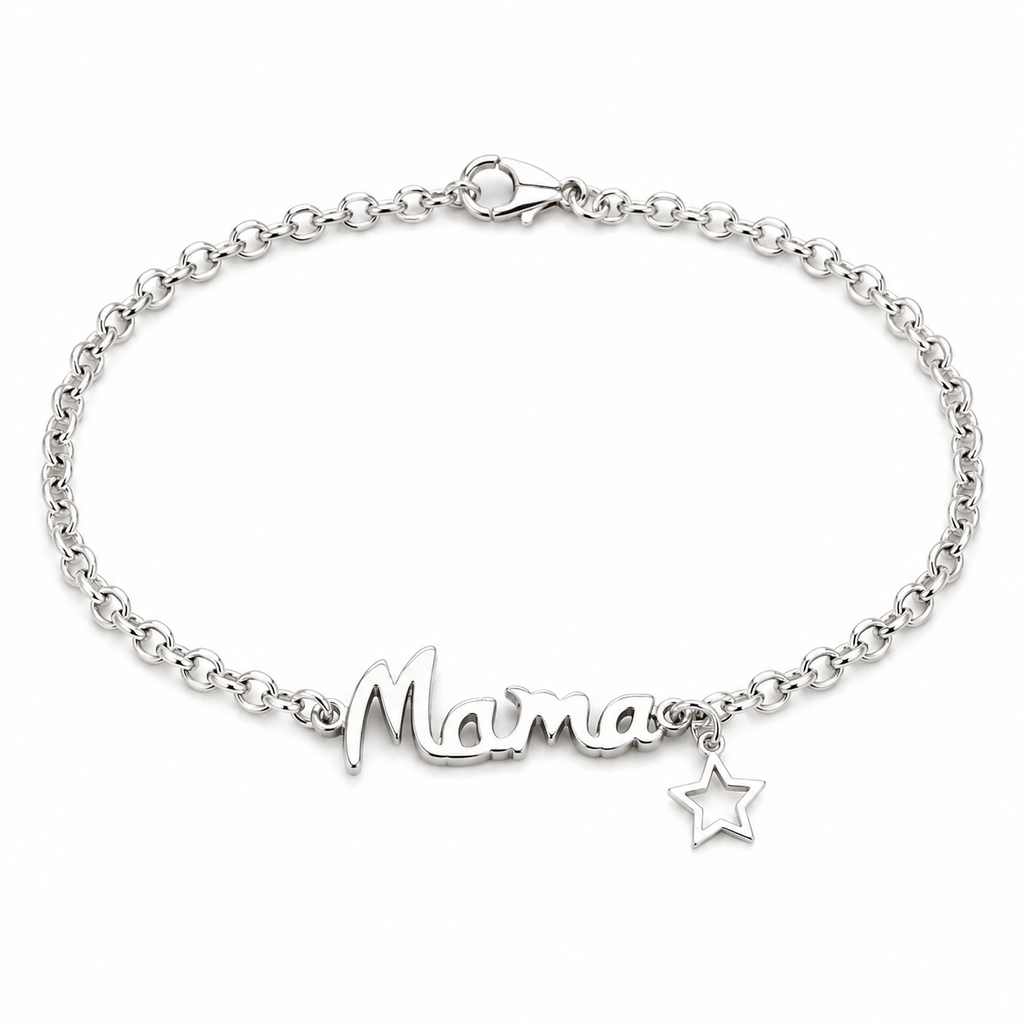 Pulsera Mamá con Estrella - Plata de Ley 925