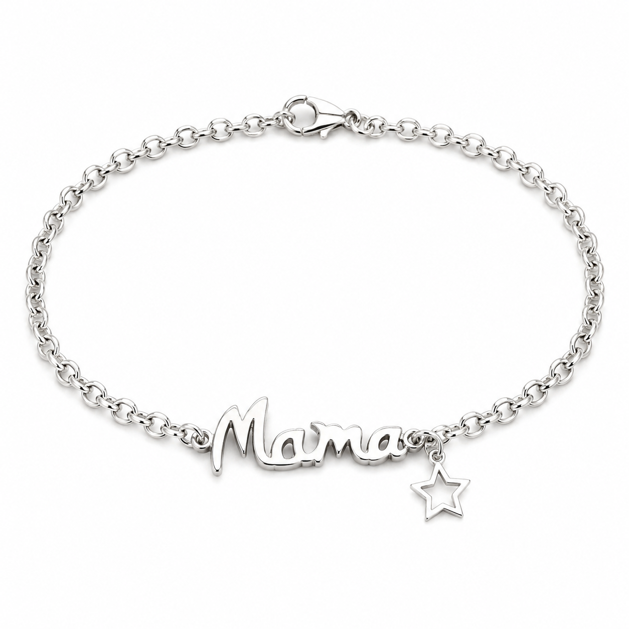 Pulsera Mamá con Estrella - Plata de Ley 925