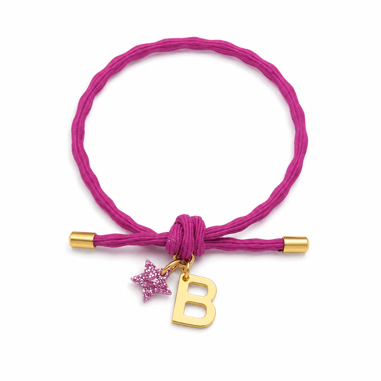 Pulsera Inicial con Estrella - Acero Inoxidable dorado.
