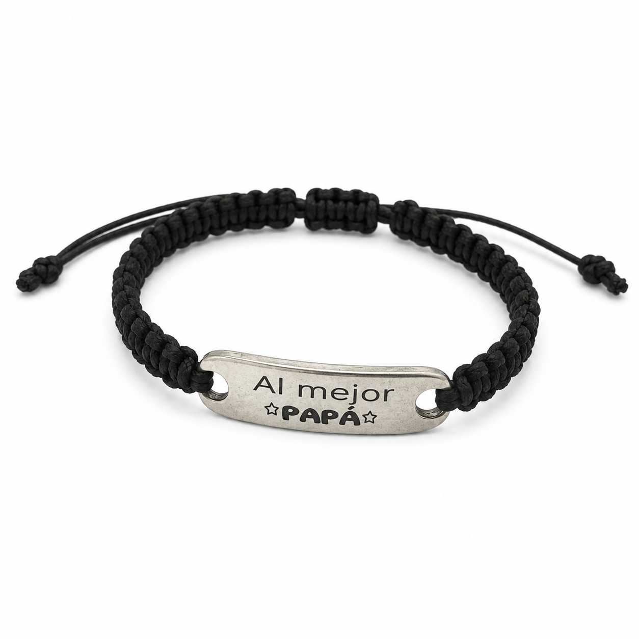 Pulsera Macramé Personalizada Hombre - Baño de Plata