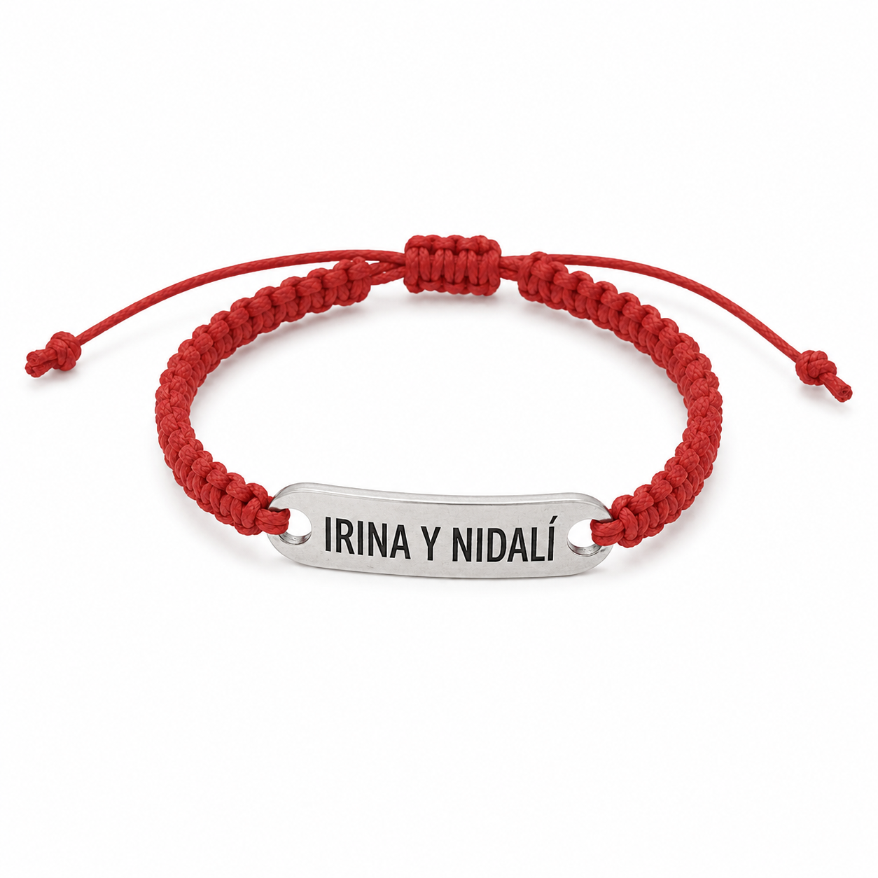 Pulsera Macramé Personalizada Hombre - Baño de Plata