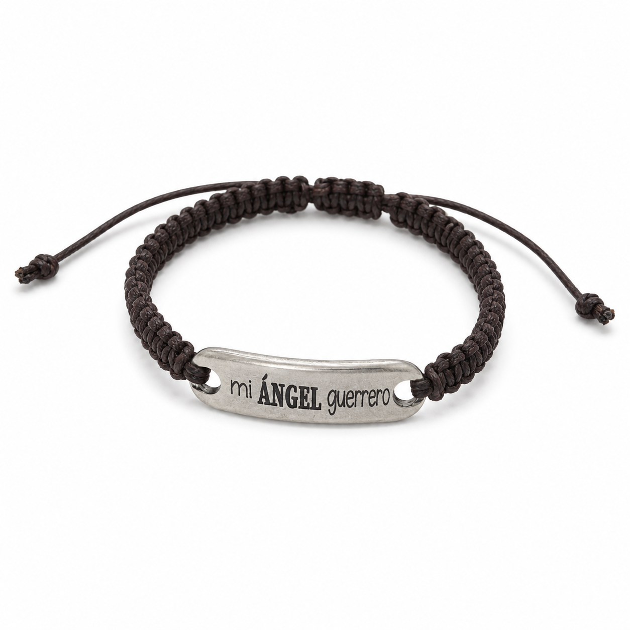 Pulsera Macramé Personalizada Hombre - Baño de Plata